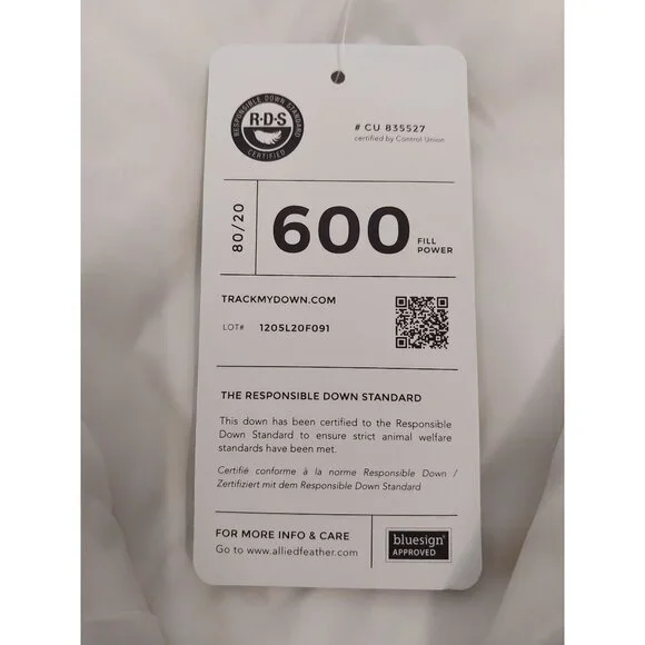 New Land's End Down Feather Puffer Vest Fair Isle Snowflake Gray/White Sz XL/T - - Picture 6 of 10